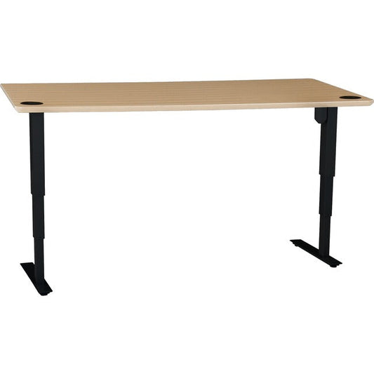 72In Melamine Beech Veneer Tabletop With Steel Frame Black 501-37 8B172 72-30SB