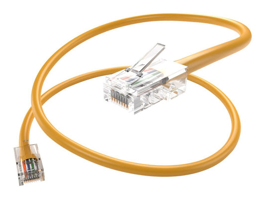 75Ft Yellow Cat5E Patch Cable, Utp, No Boots