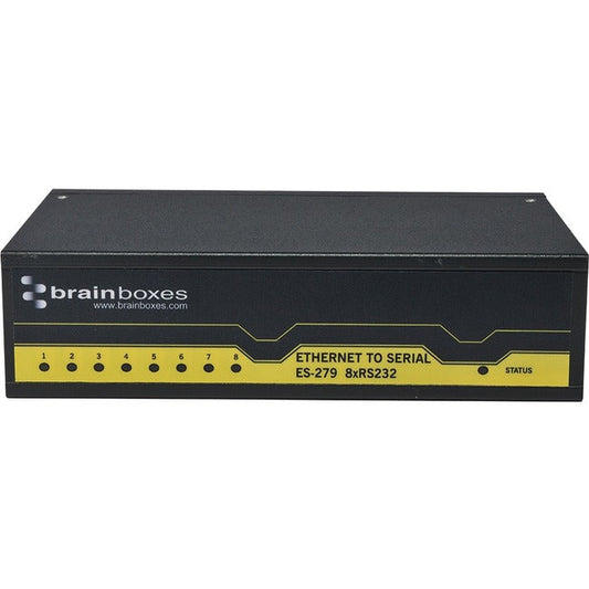 Brainboxes 8 Port Rs232 Ethernet To Serial Adapter Es-279