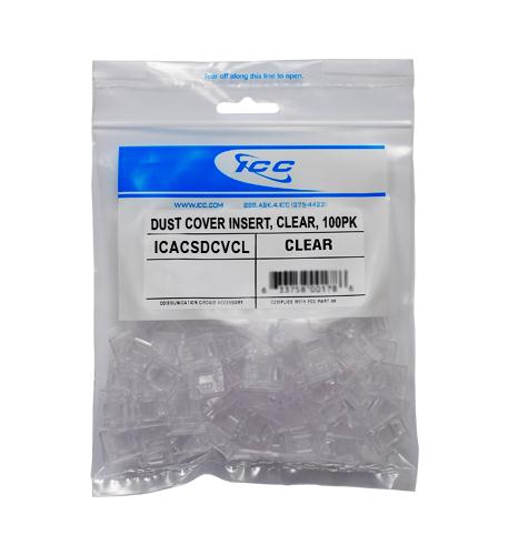 DUST COVER INSERT- CLEAR- 100PK ICC-ICACSDCVCL