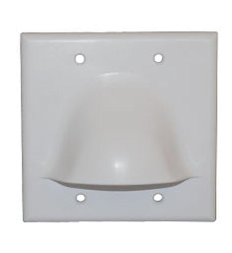 FACEPLATE 2 GANG BULK NOSE WHITE ICC-IC640BDSWH