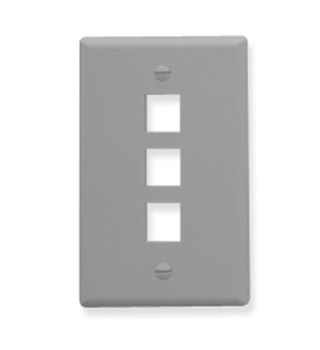 IC107F03GY - 3Port Face - Gray ICC-FACE-3-GR