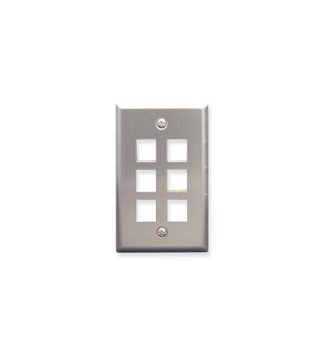 IC107SF6SS 6 Port Face Stainless Steel ICC-FACE-6-SS