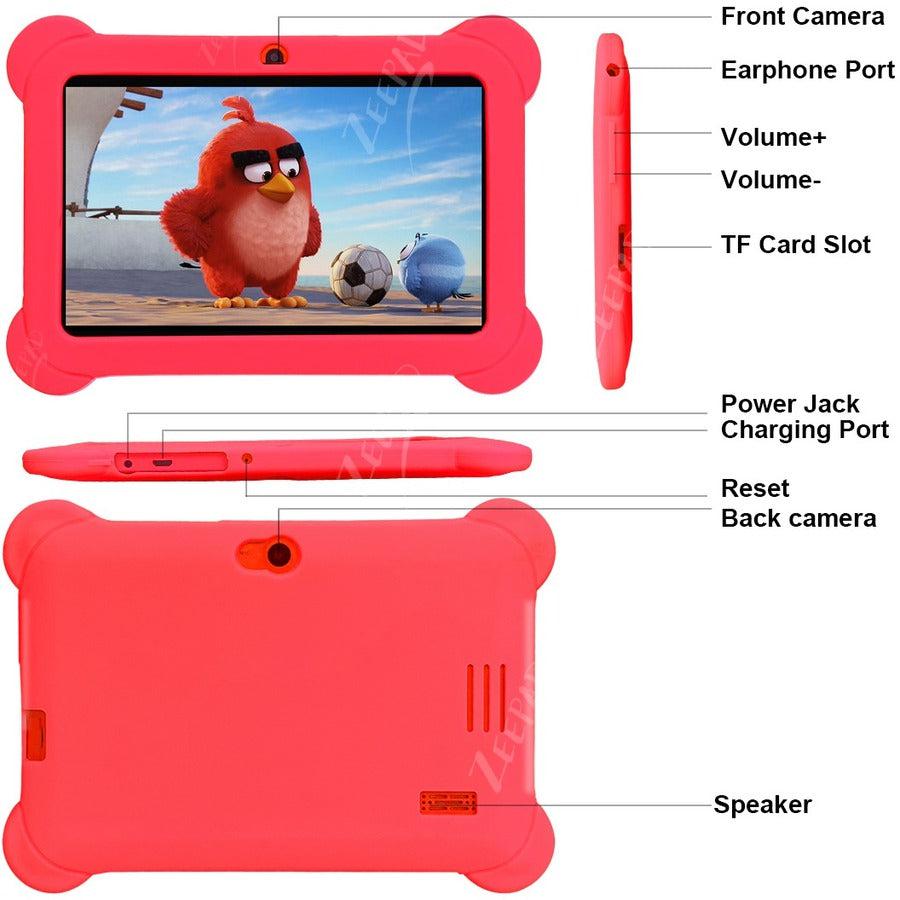 Kids Android Tablet 4C 1Gb,16Gb 7In Wrls Bt Red