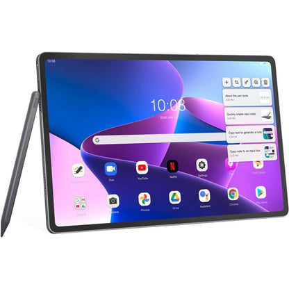 Lenovo Tab P12 Pro Tablet - 12.6" - Octa-Core (Kryo 585 Single-Core (1 Core) 3.20 Ghz + Kryo 585 Triple-Core (3 Core) 2.42 Ghz + Kryo 585 Quad-Core (4 Core) 1.80 Ghz) - 8 Gb Ram - Android 11 - Gray