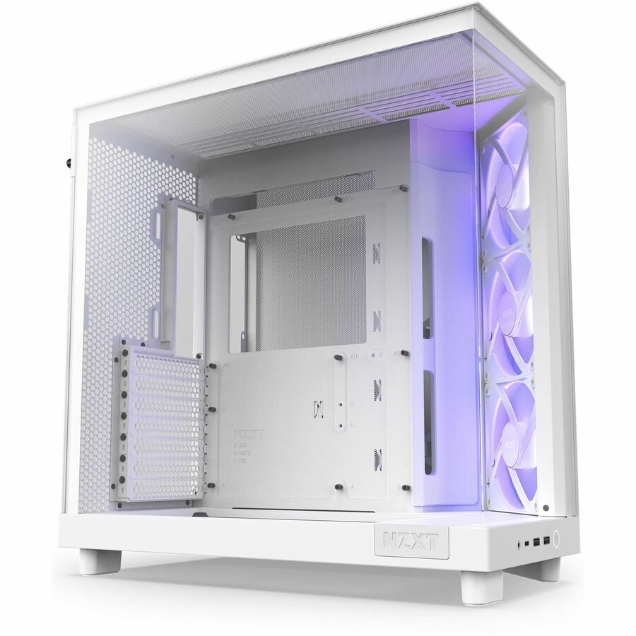 NZXT H6 Flow RGB Compact Dual-Chamber Mid-Tower Airflow Case with RGB CC- H61FW-R1 – TeciSoft