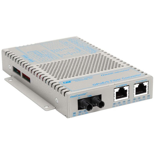 Omniconverter 10/100/1000 Poe Gigabit Ethernet Fiber Media Converter Switch Rj45 St Multimode 550M 9400-0-21