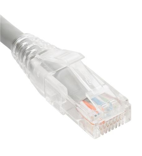 PATCH CORD CAT6 CLEAR BOOT 1' GRAY ICC-ICPCST01GY