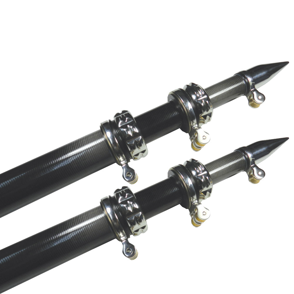 Lee's Tackle 16' Telescoping Carbon Fiber Outrigger Poles Sleeved f/TACO Bases main image 1