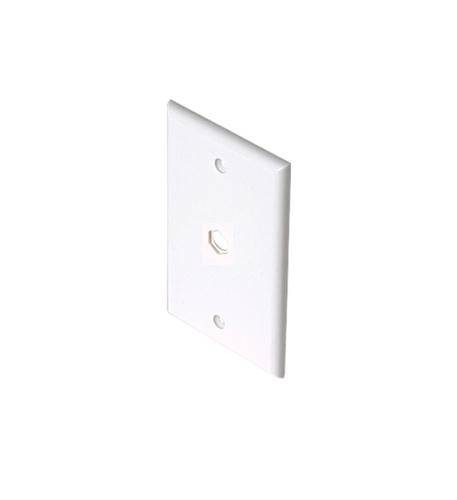 TV White 1-Hole Wall Plate ST-200-254WH