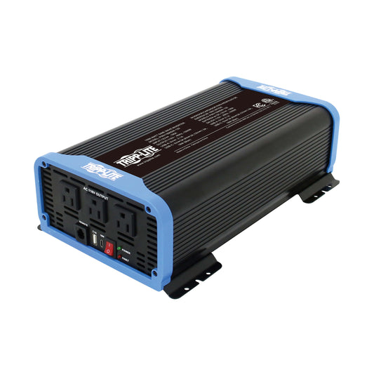 Tripp Lite 1500W Compact Power Inverter - 3x 5-15R, USB Charging 12V