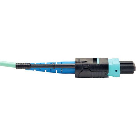 Tripp Lite N846-05M-24-P Mtp/Mpo Patch Cable With Push/Pull Tab Connectors, 100Gbase-Sr10, Cxp, 24 Fiber, 100Gb Om3 Plenum-Rated - Aqua, 5M (16 Ft.)