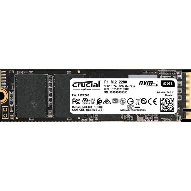 Crucial - Crucial P3 M.2 500 Go PCI Express 3.0 3D NAND NVMe