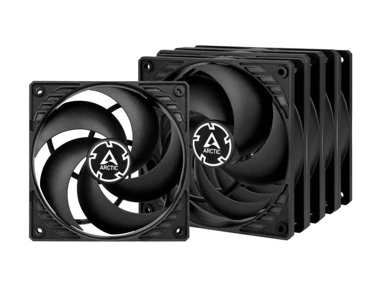 Arctic P12 Pwm Pst (Black/Black) Value Pack 5Pack - Pressure-Optimised 120 Mm Fan With Pwm And Pst (Pwm Sharing Technology)