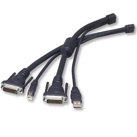 Belkin Omniview Kvm Cables For Soho Series With Audio, 1.8M, Usb/Dvi-I Dual Link Kvm Cable Black