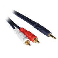 C2G 25Ft Velocity™ 3.5Mm Stereo M / Dual Rca M Y-Cable Audio Cable 7.62 M 2 X Rca Blue