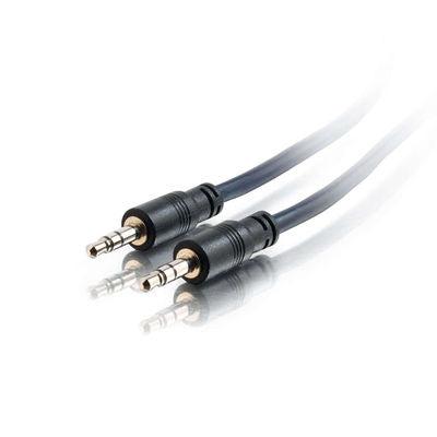 C2G 50Ft Plenum-Rated 3.5Mm Stereo With Low Profile Connectors Audio Cable 15.24 M Black
