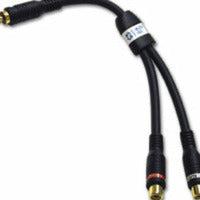 C2G Velocity™ Rca Plug/Rca Jack X2 Adapter Y-Cable Audio Cable 0.15 M 2 X Rca Black