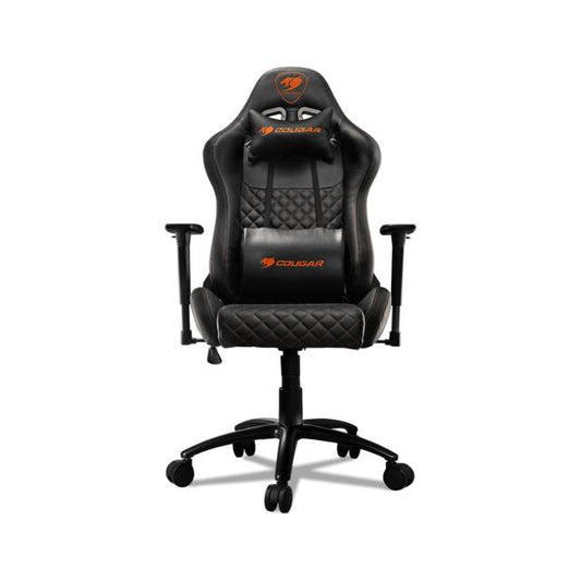 Cougar Armor Pro Black Swivelling Gaming Chair With Suede-Like Texture,Body-Embracing High Back Design,Breathable Premium Pvc Leather