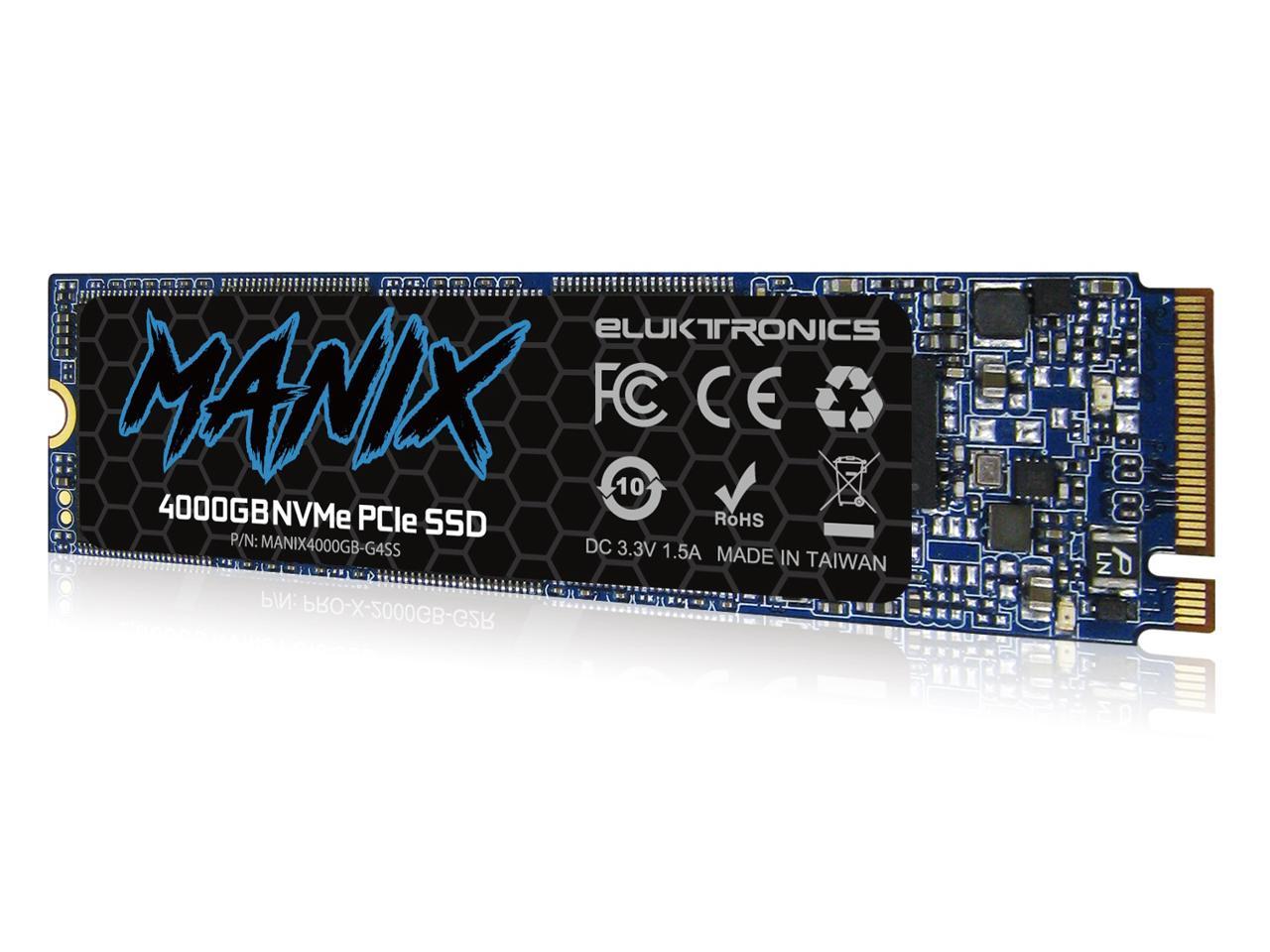 Eluktronics Manix 4 To Série Ultra Performance Pcie Nvme 4.0 X 4 M.2 2280  SSD