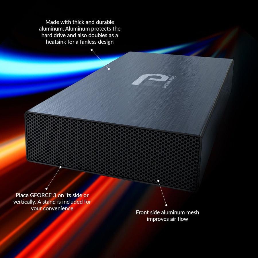 Fantom Drives G-Force3 Pro 1Tb Usb 3.0 Aluminum Desktop External Hard Drive Gf3B1000Up Black