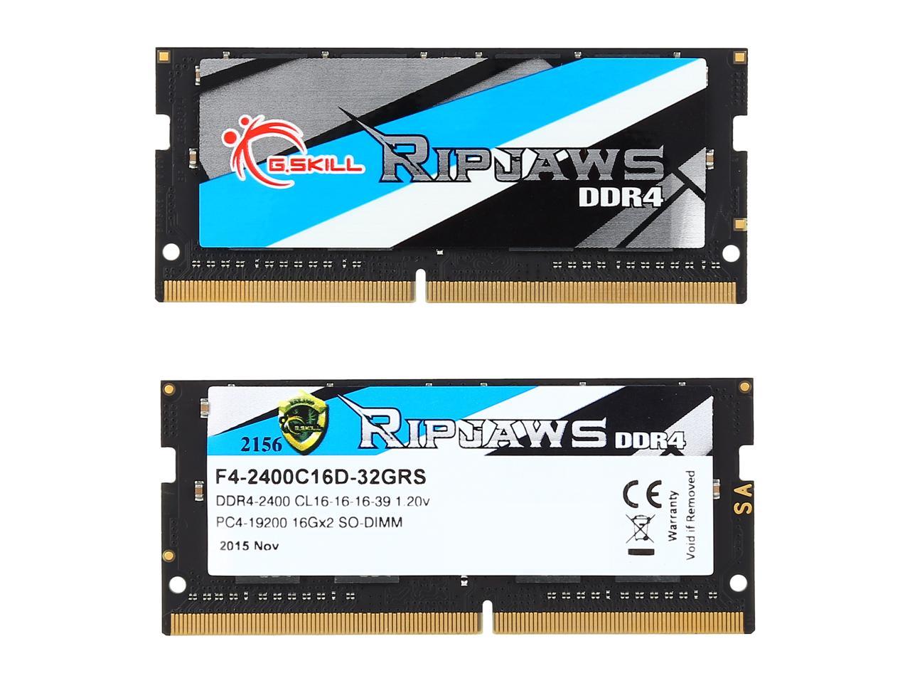 G.Skill Ripjaws V 32GB (2 x 16GB) DDR4-3200 PC4-25600 CL16 Dual