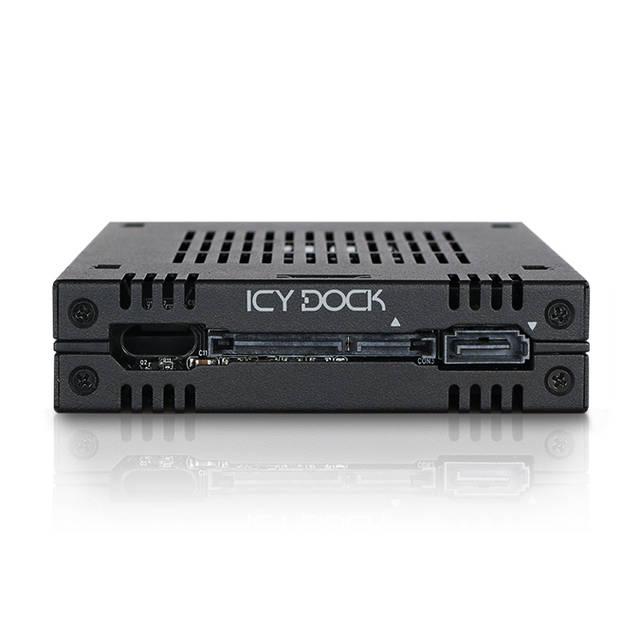 ICY DOCK 1 Bay 2.5 SAS/SATA HDD/SSD Tool-Less Enclosure for External 3.5  Bay | ExpressCage MB741SP-B