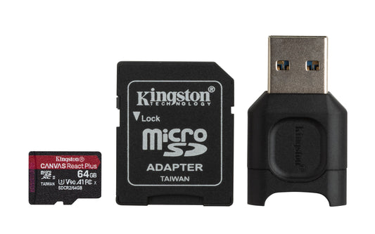 Kingston Technology Canvas React Plus 64 Gb Microsd Uhs-Ii Class 10