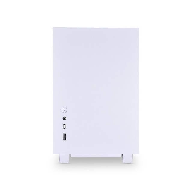 Lian Li Q58 White Color Spcc/ Aluminum/ Tempered Glass Mini Tower Computer Case, Pcie 3.0 Riser Card Cable Included - Q58W3