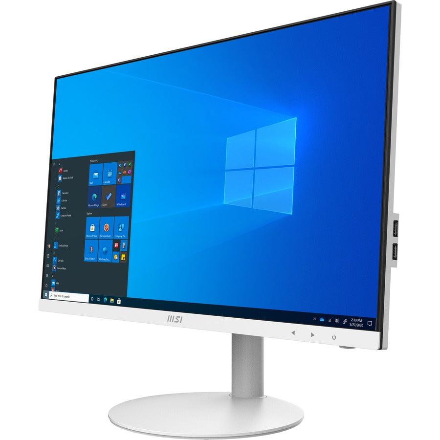 Msi Pro Ap241 11M-009Us 23.8 Inch Intel Core I3-10105 Processor 8Gb Ddr4 250Gb M.2 Nvme Ssd Windows 10 Home Non-Touch Screen All-In-One Pc (White)