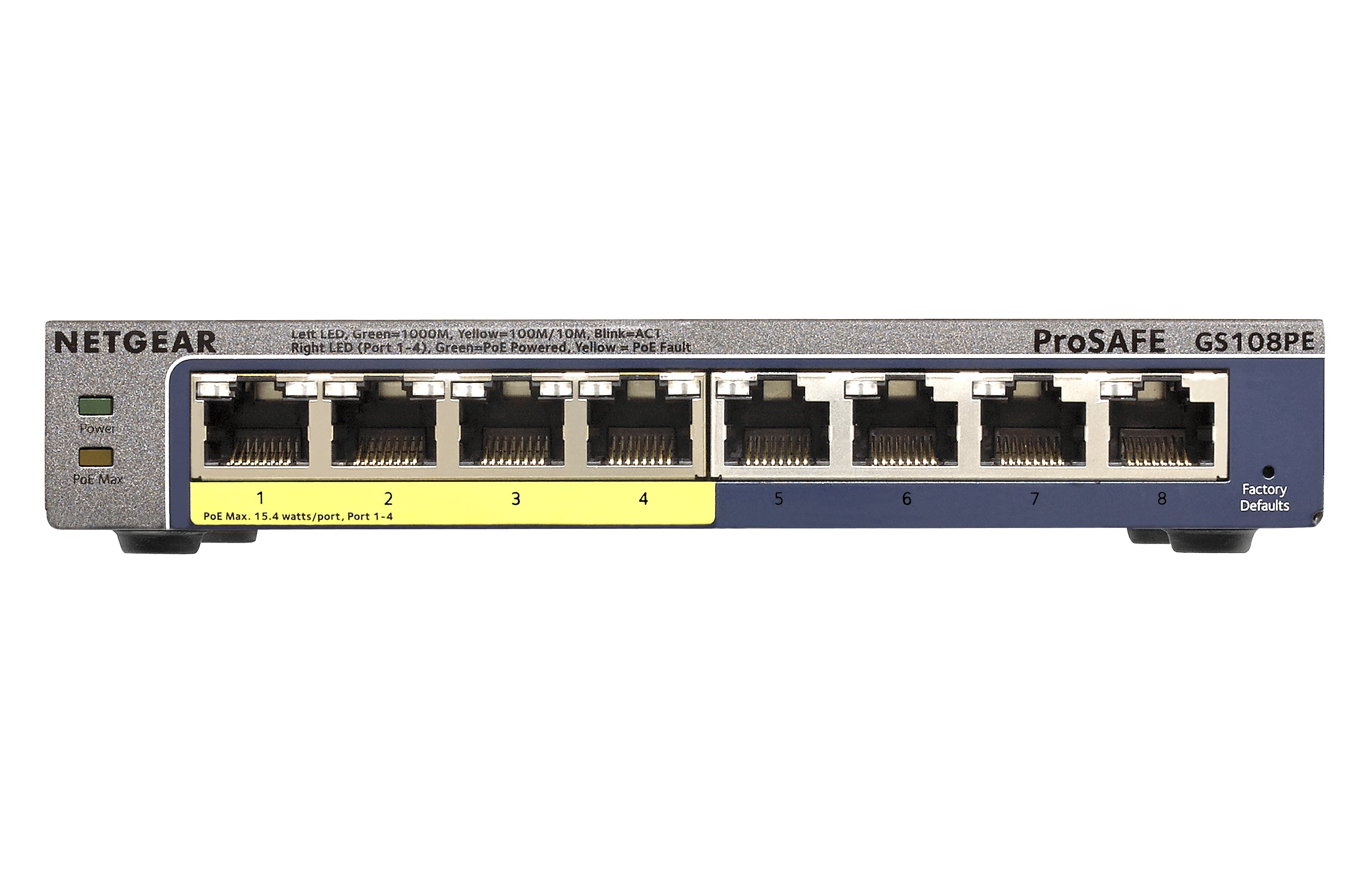 Netgear 8-Port Poe Gigabit Ethernet Plus Switch (Gs108Pev3