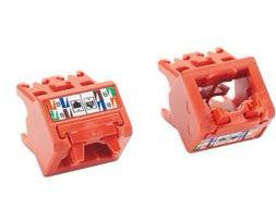 Panduit Cat5E Up Down 45D Wirecap Rd Pk10 Wire Connector Rj-45 Red