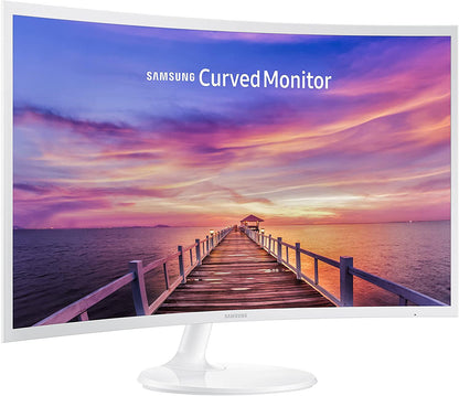 Samsung Lc27F391Fhnxza 27-Inch Curved Monitor (Super Slim Design),White Glossy