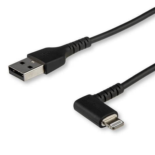 Startech.Com 2M Usb A To Lightning Cable - Durable 90 Degree Right Angled Black Usb Type A To