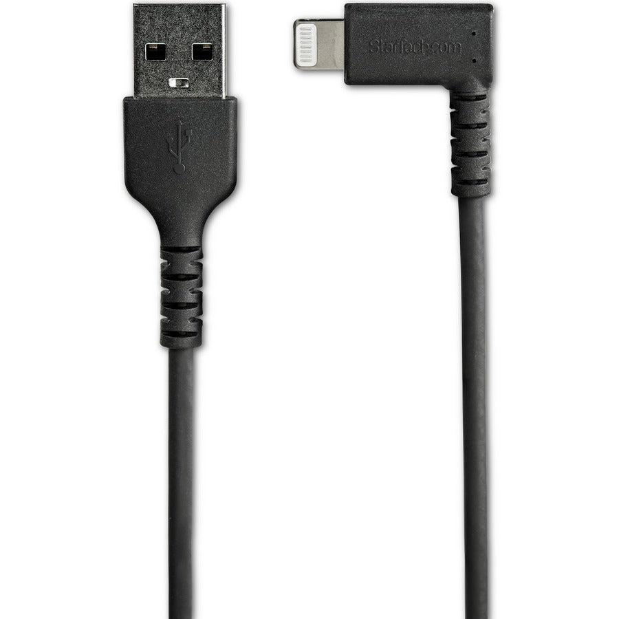 Startech.Com 2M Usb A To Lightning Cable - Durable 90 Degree Right Angled Black Usb Type A To