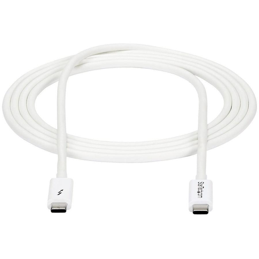 Startech.Com Thunderbolt 3 Cable - 20Gbps - 2M - White - Thunderbolt, Usb, And Displayport Compatible