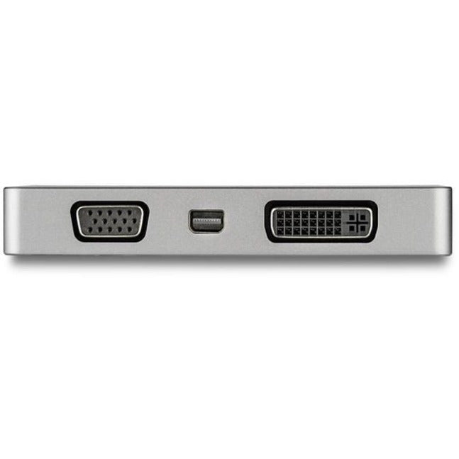 Startech.Com Usb C Multiport Video Adapter W/ Hdmi, Vga, Mini Displayport Or Dvi - Usb Type C Monitor Adapter To Hdmi 2.0 Or Mdp 1.2 (4K 60Hz) - Vga Or Dvi (1080P) - Space Gray Aluminum