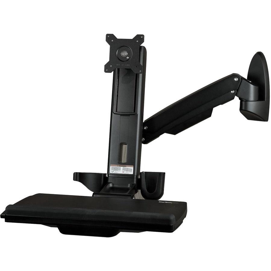 Startech.Com Wall-Mounted Sit-Stand Desk - Single Monitor