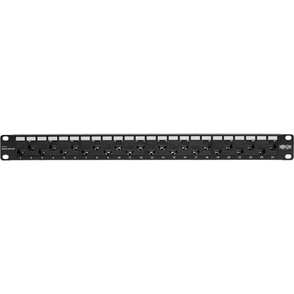 Tripp Lite N254-024-Of 24-Port 1U Rack-Mount Cat5E/6 Offset Feed-Through Patch Panel With Cable Management Bar, Rj45 Ethernet, Taa