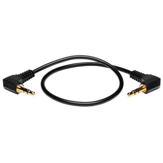 Tripp Lite P312-001-2Ra 3.5Mm Mini Stereo Audio Cable With Two Right-Angle Plugs (M/M), 1 Ft. (0.31 M)