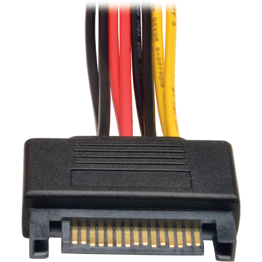 Tripp Lite P947-06N-2P15 15-Pin Sata Power Y Cable - M/2Xf, 18 Awg, 6-In. (15.24 Cm)