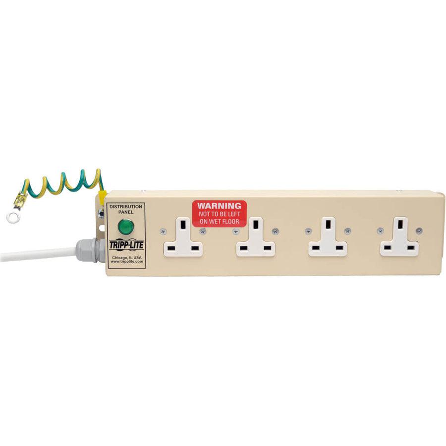 Tripp Lite Ps410Hguk Safe-It Uk Bs-1363 Medical-Grade Power Strip With 4 Uk Outlets, 3 M Cord