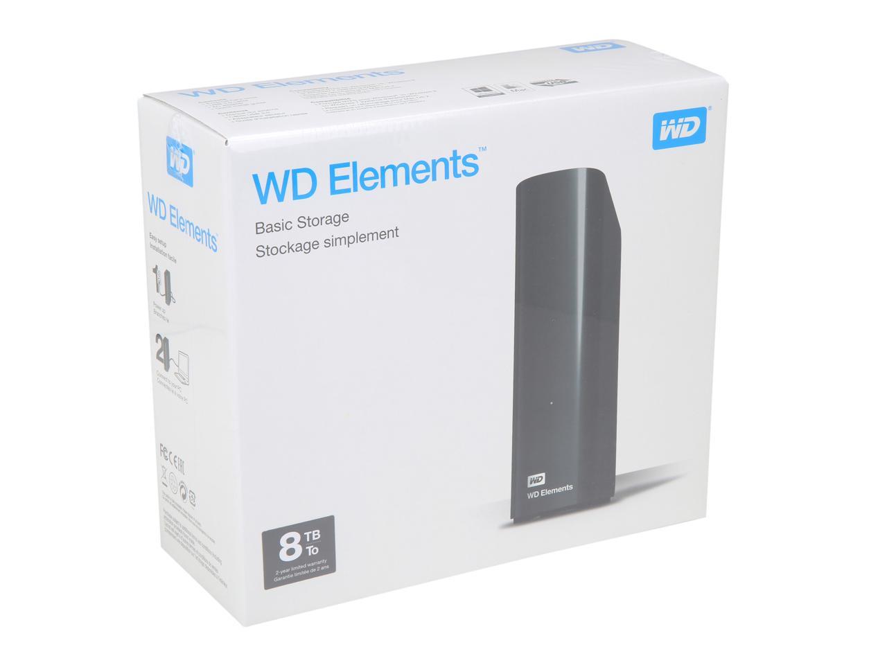 Wd Elements 8Tb Usb 3.0 Desktop Hard Drive Black Wdbwlg0080Hbk-Nesn