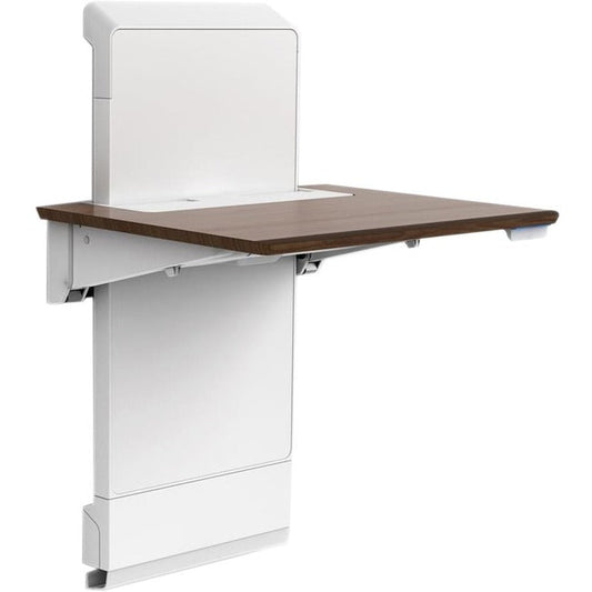 Workfit Elevate Wall Desk Pwr,Access Snow And Walnut