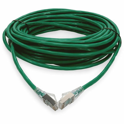 AddOn 35ft Green CAT 6 Shielded PVC Ethernet Cable Snagless Bubble Boot RJ-45 M/M ADD-35FCAT6S-GN