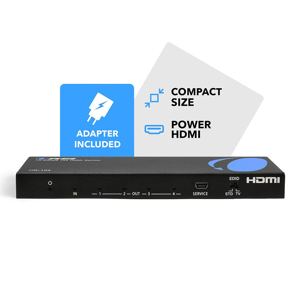 1 Input 4 Output HDMI Splitter with EDID management (HD-104)