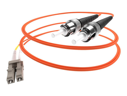 1 Meter Lc-St Om1 1Gig Fiber Optic Cable, Orange, Ofnr, 62.5/125 Micron, Multimo