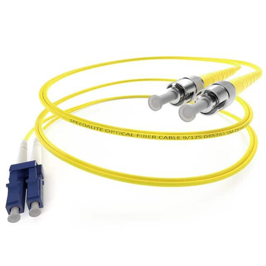 1 Meter Lc-St Singlemode Fiber Optic Cable, Yellow, Ofnr, 9/125 Micron, Single-M