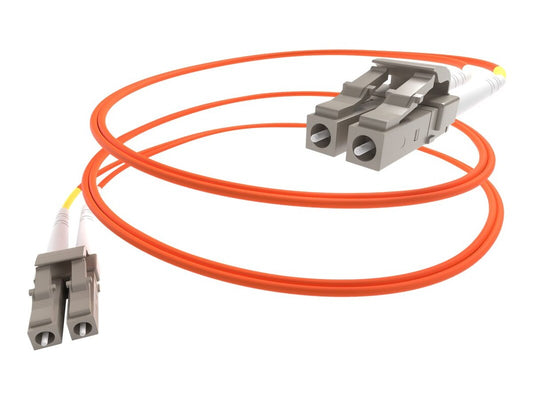 10 Meter Lc-Lc Om2 1Gig Fiber Optic Cable, Orange, Ofnr, 50/125 Micron, Multimod
