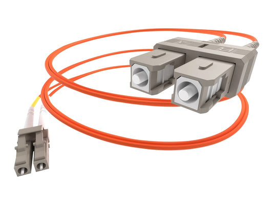 10 Meter Lc-Sc Om1 1Gig Fiber Optic Cable, Orange, Ofnr, 62.5/125 Micron, Multim